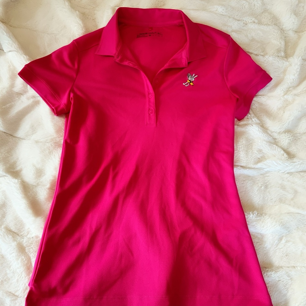 Dri-fit pink collared shirt